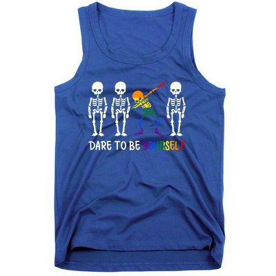 Dare To Be Yourself Autism Awareness Tee Cute Lgbt Pride Meaningful Gift Tank Top