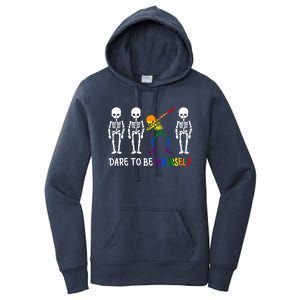 Dare To Be Yourself Autism Awareness Tee Cute Lgbt Pride Meaningful Gift Women's Pullover Hoodie