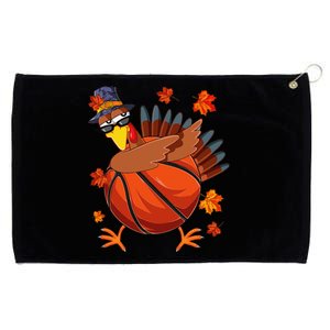 Dabbing Turkey & Basketball Ball Fall Vibes Thanksgiving Grommeted Golf Towel