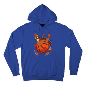 Dabbing Turkey & Basketball Ball Fall Vibes Thanksgiving Hoodie