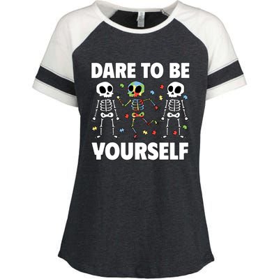 Dare To Be Yourself Gift Enza Ladies Jersey Colorblock Tee