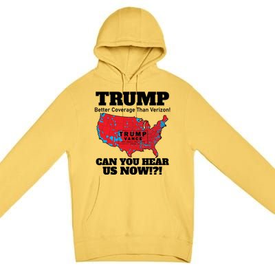 Donald Trump Better Coverage Can You Hear Us Now Electoral Map 2024 Premium Pullover Hoodie