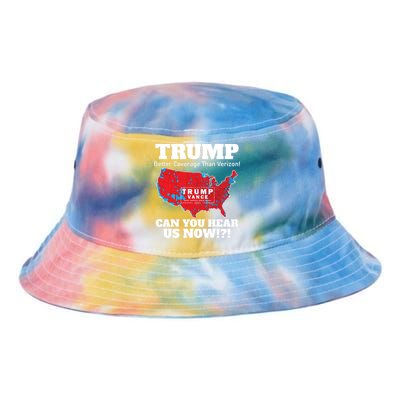 Donald Trump Better Coverage Can You Hear Us Now Electoral Map 2024 Tie Dye Newport Bucket Hat