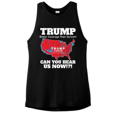 Donald Trump Better Coverage Can You Hear Us Now Electoral Map 2024 Ladies PosiCharge Tri-Blend Wicking Tank