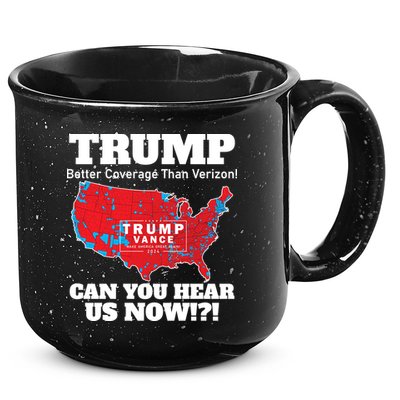Donald Trump Better Coverage Can You Hear Us Now Electoral Map 2024 15oz Campfire Ceramic Mug