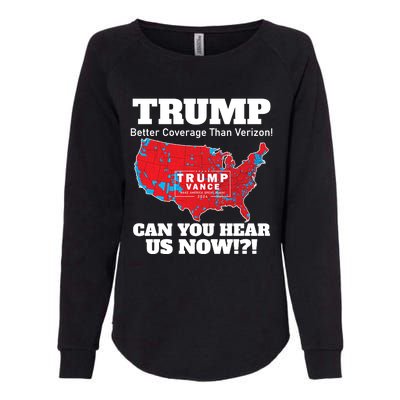 Donald Trump Better Coverage Can You Hear Us Now Electoral Map 2024 Womens California Wash Sweatshirt