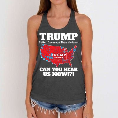 Donald Trump Better Coverage Can You Hear Us Now Electoral Map 2024 Women's Knotted Racerback Tank