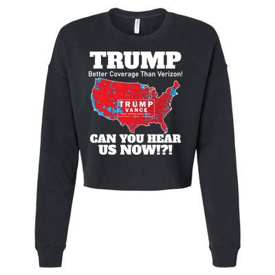 Donald Trump Better Coverage Can You Hear Us Now Electoral Map 2024 Cropped Pullover Crew
