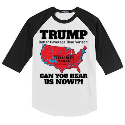 Donald Trump Better Coverage Can You Hear Us Now Electoral Map 2024 Kids Colorblock Raglan Jersey