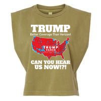 Donald Trump Better Coverage Can You Hear Us Now Electoral Map 2024 Garment-Dyed Women's Muscle Tee