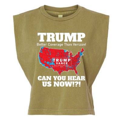 Donald Trump Better Coverage Can You Hear Us Now Electoral Map 2024 Garment-Dyed Women's Muscle Tee