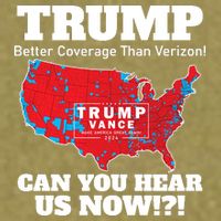 Donald Trump Better Coverage Can You Hear Us Now Electoral Map 2024 Garment-Dyed Women's Muscle Tee