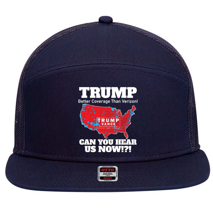 Donald Trump Better Coverage Can You Hear Us Now Electoral Map 2024 7 Panel Mesh Trucker Snapback Hat