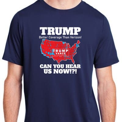 Donald Trump Better Coverage Can You Hear Us Now Electoral Map 2024 Adult ChromaSoft Performance T-Shirt