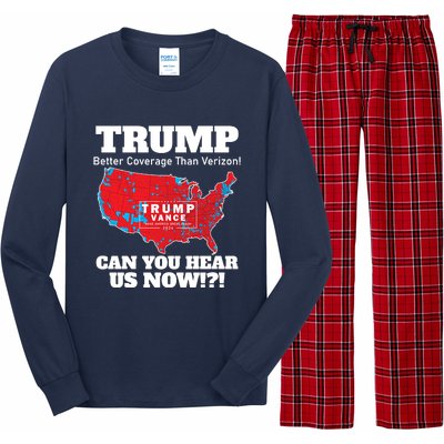 Donald Trump Better Coverage Can You Hear Us Now Electoral Map 2024 Long Sleeve Pajama Set