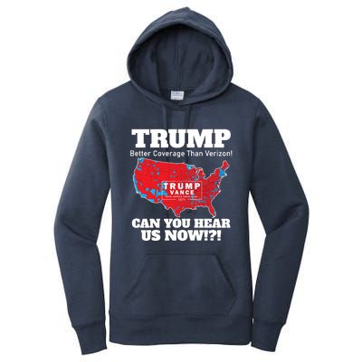 Donald Trump Better Coverage Can You Hear Us Now Electoral Map 2024 Women's Pullover Hoodie