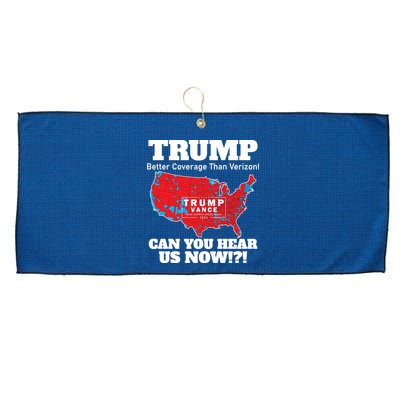 Donald Trump Better Coverage Can You Hear Us Now Electoral Map 2024 Large Microfiber Waffle Golf Towel
