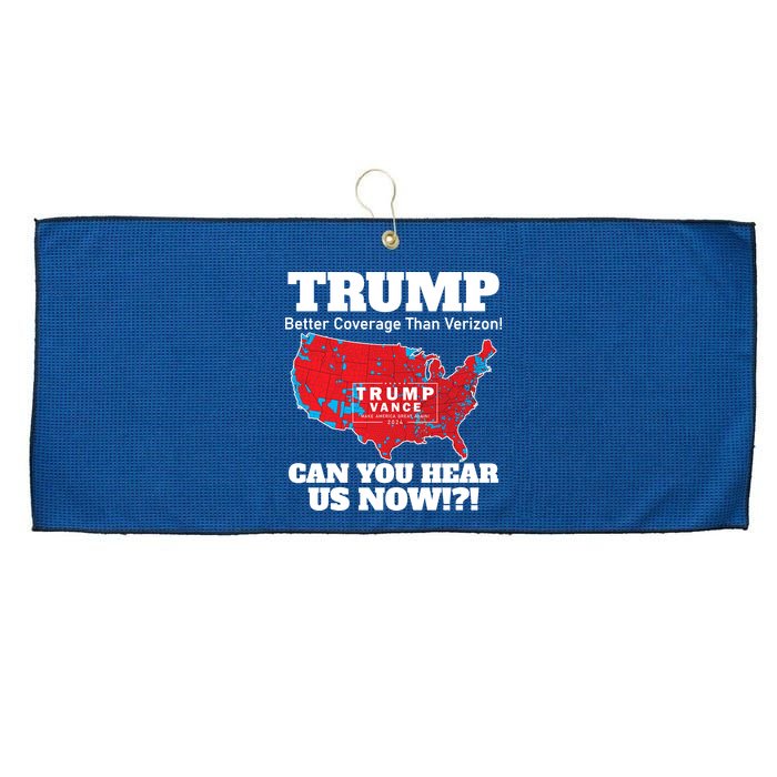 Donald Trump Better Coverage Can You Hear Us Now Electoral Map 2024 Large Microfiber Waffle Golf Towel