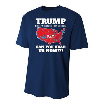 Donald Trump Better Coverage Can You Hear Us Now Electoral Map 2024 Youth Performance Sprint T-Shirt