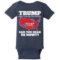 Donald Trump Better Coverage Can You Hear Us Now Electoral Map 2024 Baby Bodysuit