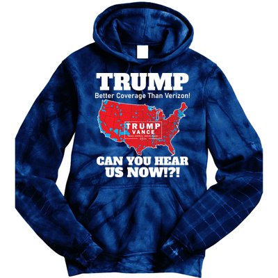 Donald Trump Better Coverage Can You Hear Us Now Electoral Map 2024 Tie Dye Hoodie