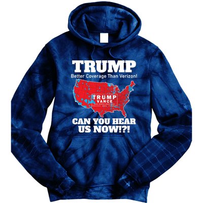 Donald Trump Better Coverage Can You Hear Us Now Electoral Map 2024 Tie Dye Hoodie