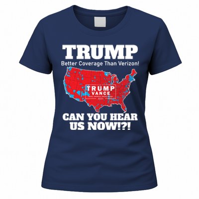 Donald Trump Better Coverage Can You Hear Us Now Electoral Map 2024 Women's T-Shirt