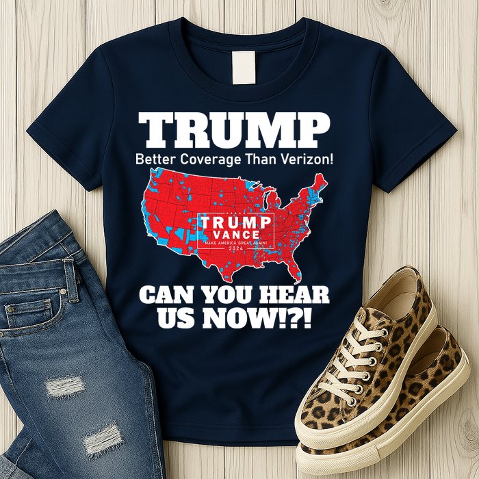 Donald Trump Better Coverage Can You Hear Us Now Electoral Map 2024 Womens T-Shirt