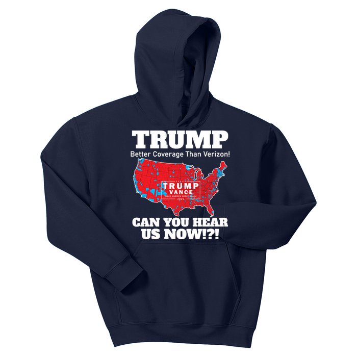 Donald Trump Better Coverage Can You Hear Us Now Electoral Map 2024 Kids Hoodie