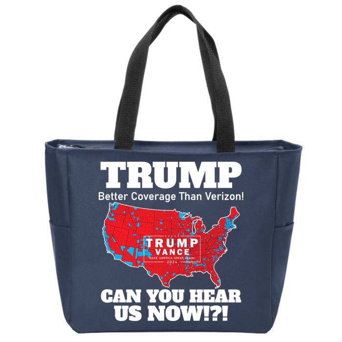 Donald Trump Better Coverage Can You Hear Us Now Electoral Map 2024 Zip Tote Bag