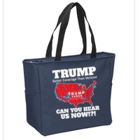Donald Trump Better Coverage Can You Hear Us Now Electoral Map 2024 Zip Tote Bag