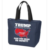 Donald Trump Better Coverage Can You Hear Us Now Electoral Map 2024 Zip Tote Bag
