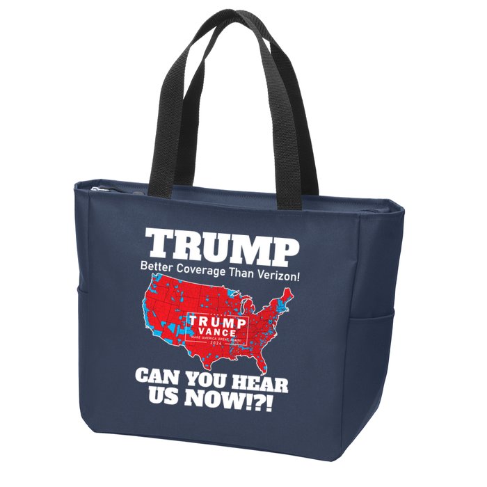 Donald Trump Better Coverage Can You Hear Us Now Electoral Map 2024 Zip Tote Bag
