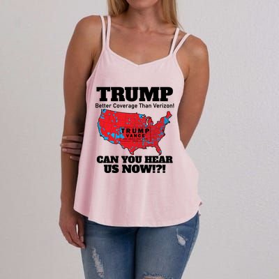 Donald Trump Better Coverage Can You Hear Us Now Electoral Map 2024 Women's Strappy Tank