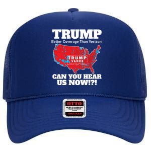 Donald Trump Better Coverage Can You Hear Us Now Electoral Map 2024 High Crown Mesh Back Trucker Hat