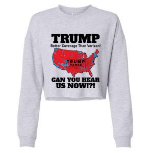 Donald Trump Better Coverage Can You Hear Us Now Electoral Map 2024 Cropped Pullover Crew