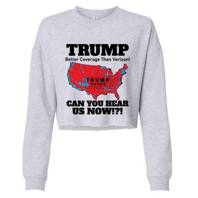 Donald Trump Better Coverage Can You Hear Us Now Electoral Map 2024 Cropped Pullover Crew