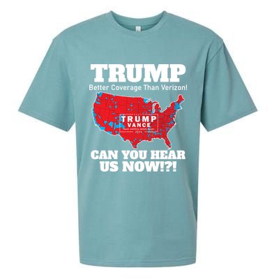 Donald Trump Better Coverage Can You Hear Us Now Electoral Map 2024 Sueded Cloud Jersey T-Shirt