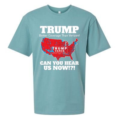 Donald Trump Better Coverage Can You Hear Us Now Electoral Map 2024 Sueded Cloud Jersey T-Shirt