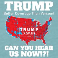 Donald Trump Better Coverage Can You Hear Us Now Electoral Map 2024 Sueded Cloud Jersey T-Shirt