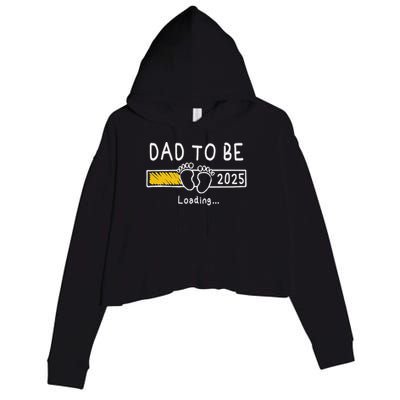 Dad To Be 2025 Dad Est 2025  Crop Fleece Hoodie