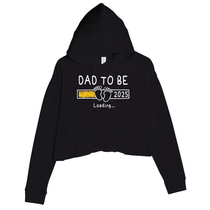 Dad To Be 2025 Dad Est 2025  Crop Fleece Hoodie
