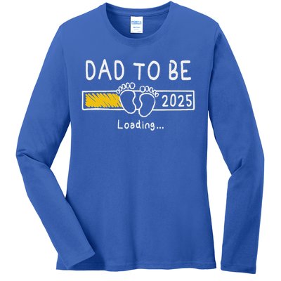 Dad To Be 2025 Dad Est 2025  Ladies Long Sleeve Shirt