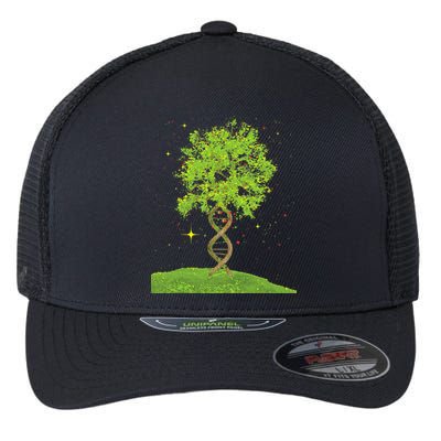 DNA Tree Biologist Biology Student Science Earth Day Flexfit Unipanel Trucker Cap