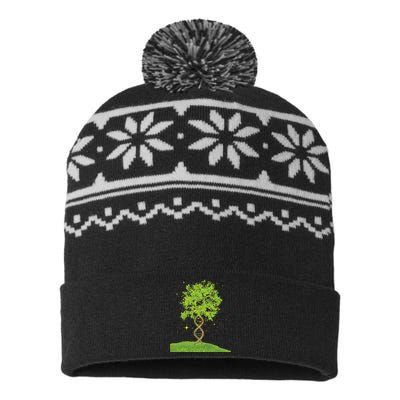 DNA Tree Biologist Biology Student Science Earth Day USA-Made Snowflake Beanie