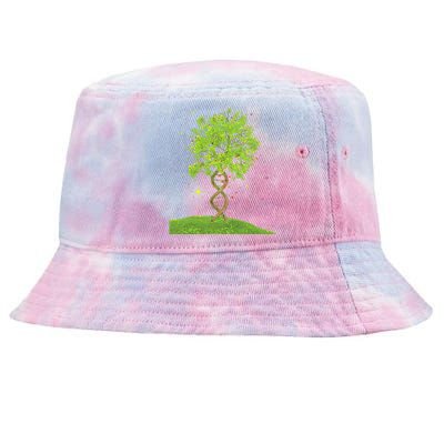 DNA Tree Biologist Biology Student Science Earth Day Tie-Dyed Bucket Hat