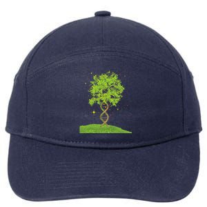 DNA Tree Biologist Biology Student Science Earth Day 7-Panel Snapback Hat