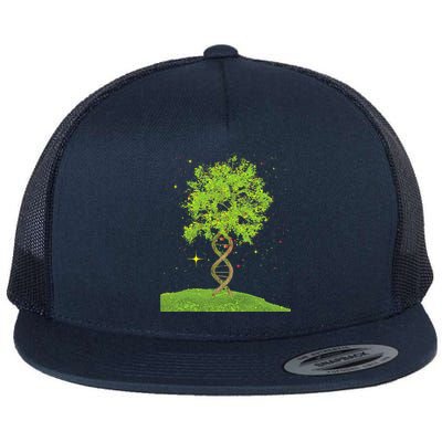 DNA Tree Biologist Biology Student Science Earth Day Flat Bill Trucker Hat