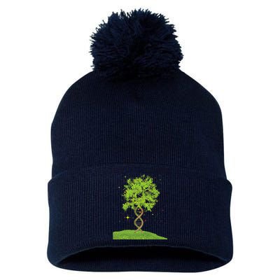 DNA Tree Biologist Biology Student Science Earth Day Pom Pom 12in Knit Beanie