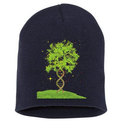 DNA Tree Biologist Biology Student Science Earth Day Short Acrylic Beanie